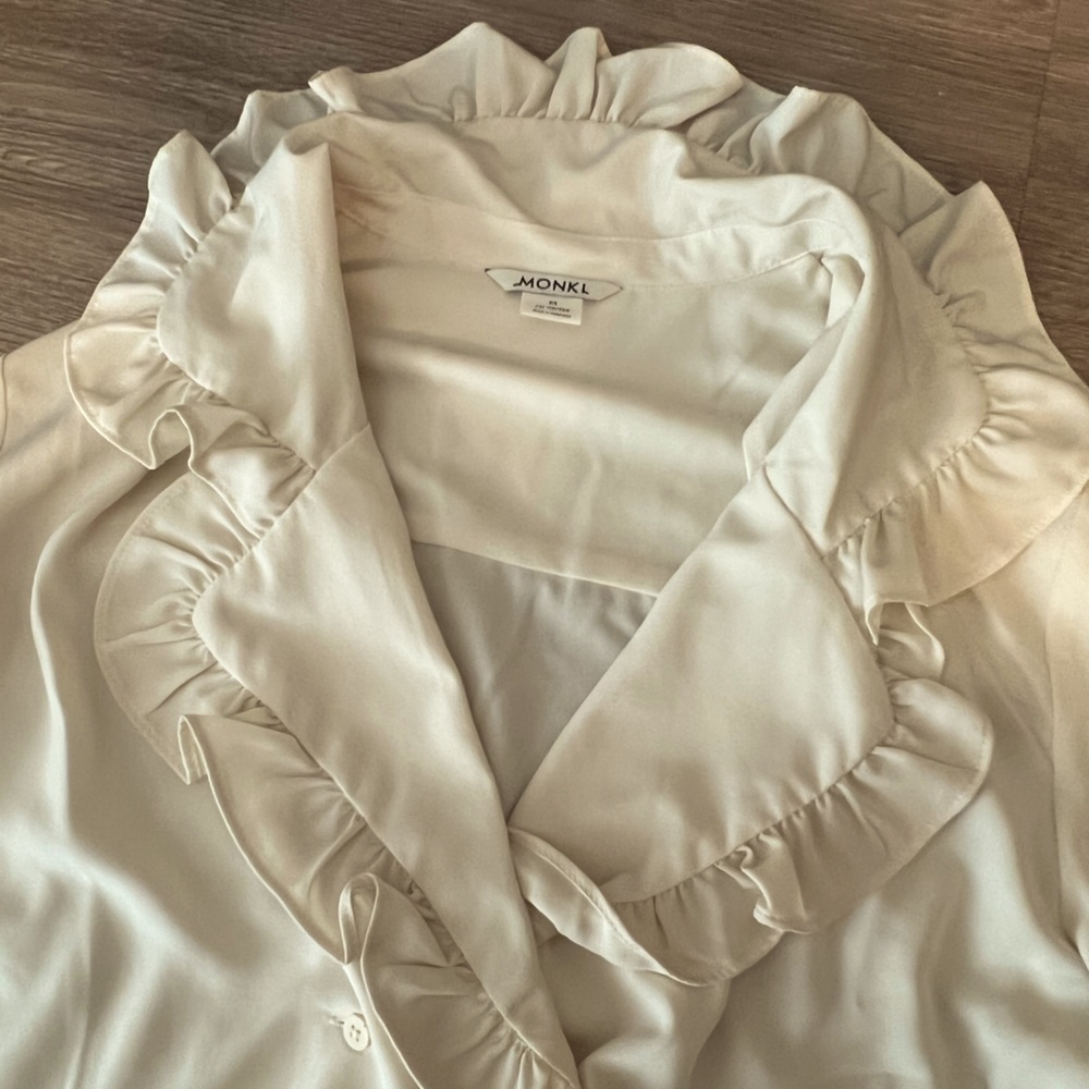 NWOT ASOS ruffle blouse - Picture 2 of 5